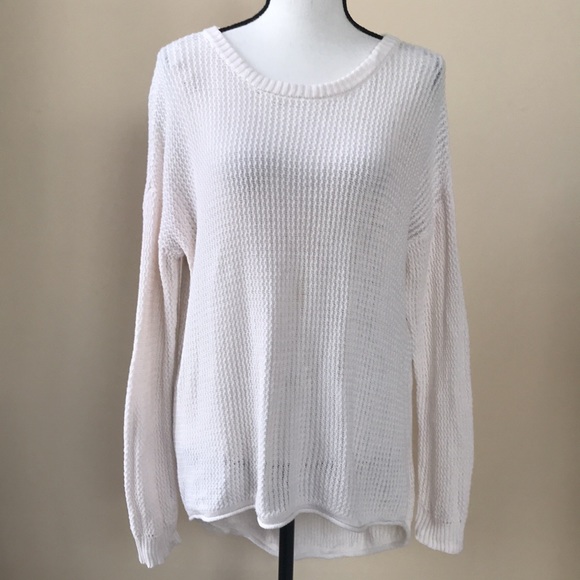 F21 Off White Sweater with Large Keyhole Back - Picture 6 of 6